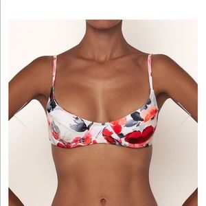 Red, white & black bathing suit